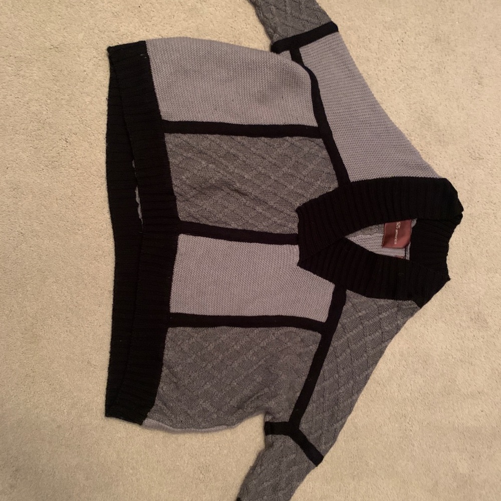 Oversized cable knit wool/cashmere sweater